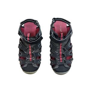 Cat & Jack Boy's Afton Hiking Sandals Black Adjustable Strap Size 4
